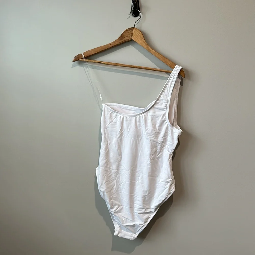 NWT Andie Nantucket One Shoulder One Piece in White M - Picture 5 of 8